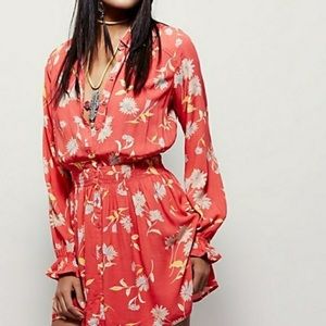 Free People Ruthie Floral Print Dress S